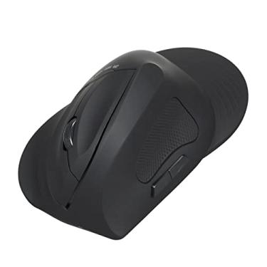 Imagem de Mouse óptico sem fio 2.4G, mouse vertical, 6 teclas, ergonômico, mouse de escritório com DPI ajustável de 3 marchas para PC, laptop, preto