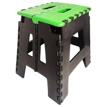 Imagem de Banqueta Plástico Quadrada Dobrável Para Camping Praia Verde - Aquila 