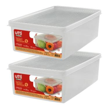 Imagem de Kit 2 Caixa Organizadora Grande Fruta Verdura Legume Ordene