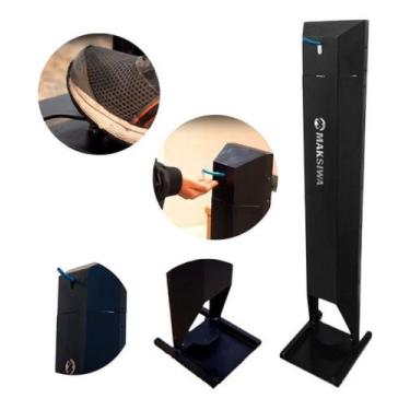 Imagem de Dispenser para alcool em gel com pedal maksigel maksiwa, PRETO, UNIC