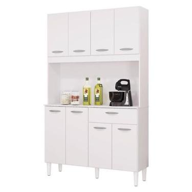 Imagem de Cozinha Kit Cassia 8 Portas Branco - Poquema - Poquema Industria