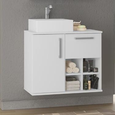 Imagem de Gabinete para Banheiro 1 Porta 1 Gaveta Bia - Móveis Bosi