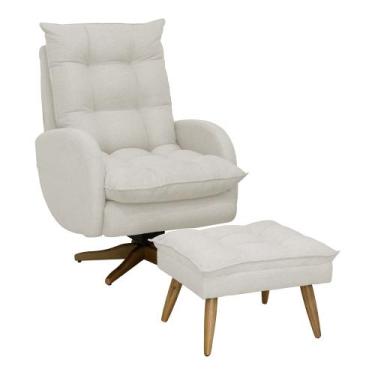 Imagem de Poltrona De Amamentação Clarice Giro Balanço Bebê Completo, PB 601 BOU