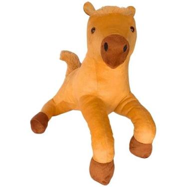 Imagem de Cavalo de Pelúcia Caramelo 67 cm Fazenda Antialérgico - Mirante Brasil