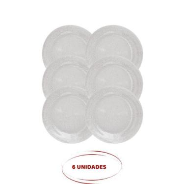 Imagem de Conjunto de 6 Pratos Rasos 23cm Vidro Acqua Duralex Nadir - Nadir Figu