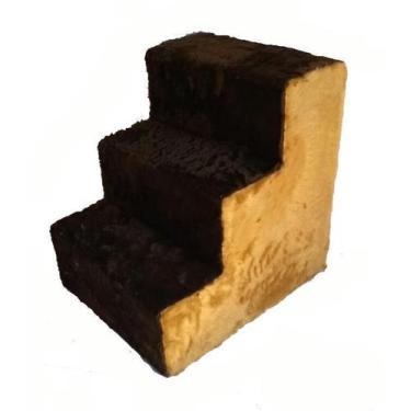 Imagem de Escada Para Cães Marrom Com Caramelo - Akara Do Gato, M, Marrom, Madei