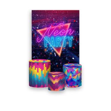 Imagem de Painel De Festa Vertical 1,50 x 2,20 + Trio De Capas Cilindro - Efeito
