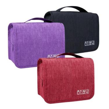 Imagem de Necessaire Bolsinha Organizadora de Viagem Unissex com Gancho - Necess