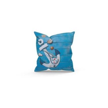 Imagem de Almofada Decorativa Cheia c/ Zíper 40x40 Âncora - Deluzz