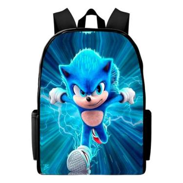 Imagem de Mochila Infantil Sonic Casual Volta As Aulas Juvenil Top Escolar - Now