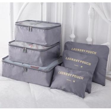 Imagem de Kit Com 6 Peças Organizador Necessaire De Mala Bolsa Para Viagem 1991 