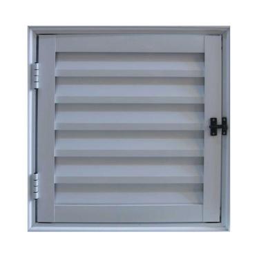 Imagem de Alçapão Ventilado de Alumínio Branco CMC Modular - 1.00 (L) X 0.80 (A)