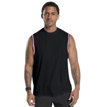 Imagem de Camiseta Regata Masculina Dry Basquete Gola Redonda Esportiva - Relaxa