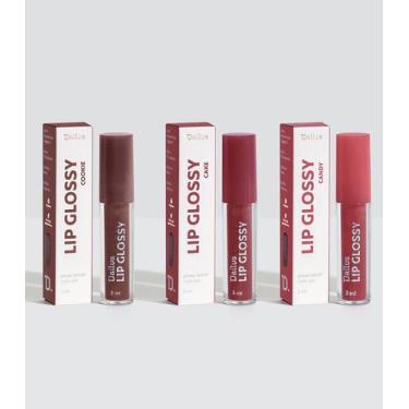Imagem de Kit Lip Glossy Dailus Gloss Labial com Cor 3ml Vegano