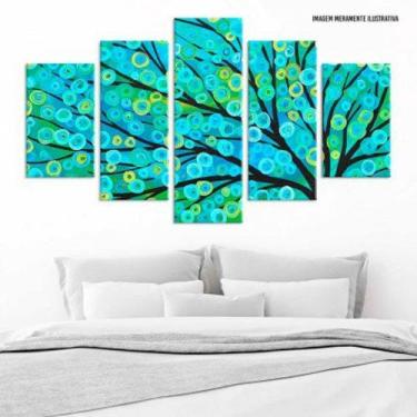 Imagem de Conjunto de 5 placas Decorativas em MDF 6mm Abstrato Arvore Vida - NEY