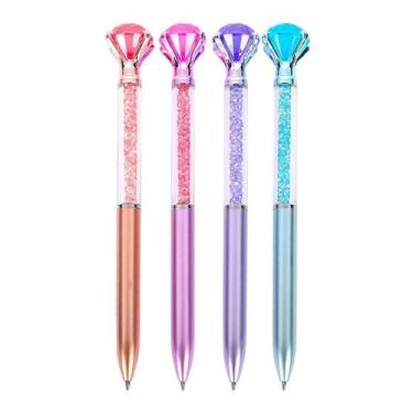 Imagem de 10X Caneta Gel Esferográfica Diamante Cristal Luxo Ponta Fina - PL