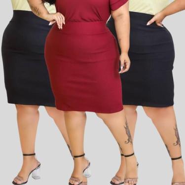 Imagem de Saias Evangélicas Feminina Plus Size Kit 03 Unidades - Mayara Manzano,