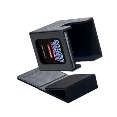 Imagem de Mage Tech Commander Deck Box Lite - Card Display with Mini Snap Card Holder & Removable Cover, Fits 100+ Single-Sleeved Cards, Ideal for MTG, PTCG, OPCG, SWU & More (Black)