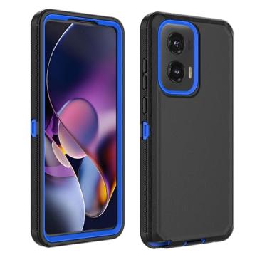 Imagem de Thybx Capa para Moto G Stylus 5G 2024, para Motorola G Stylus 5G 2024, [proteção contra quedas] Capa rígida resistente à prova de choque de plástico TPU 3 camadas durável para telefone sólido [azul