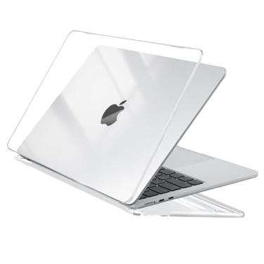Imagem de EooCoo Compatível com capa para MacBook Air de 13 polegadas M4 M3 M2 2025 2024 2022, capa rígida para Mac Book Air de 13,6" Case A3240 A3113, A2681, com Touch ID, dura. De plástico C over - vidro