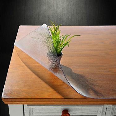 Imagem de NECAUX Capa protetora de mesa personalizada fosca de 60 x 80 cm, almofada de mesa de plástico de 1,5 mm de espessura, protetor de mesa, tapete de mesa em cima da mesa, protetor de mesa decorativo para escrivaninha de computador, mesa lateral