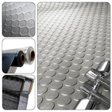 Imagem de Piso Relevo Moeda 1mm PVC Emborrachado Antiderrapante 1x12 - Mob Cores