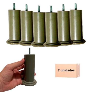 Imagem de 7 Pés Para Cama Box 12cm Pe De Cama Casal Reforçado C/ Parafuso - Gamp
