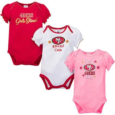 Imagem de NFL San Francisco 49Ers Pacote com 3 bodies de manga curta, vermelho San Francisco 49Ers Novo, 0-3 meses