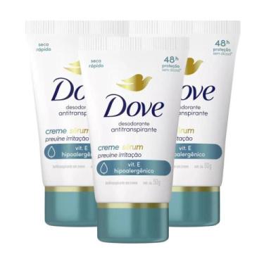 Imagem de Kit Desodorante Dove Creme Antitranspirante Sérum Previne Irritação Co