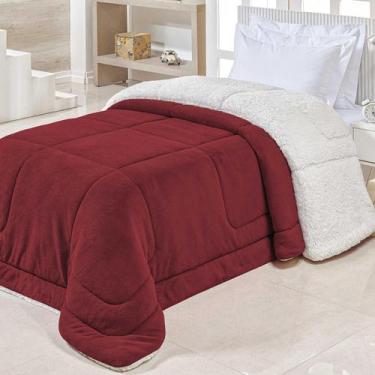 Imagem de Coberdrom Solteiro Dupla Face em Sherpa e Manta Soft 1,60m x 2,40m - P