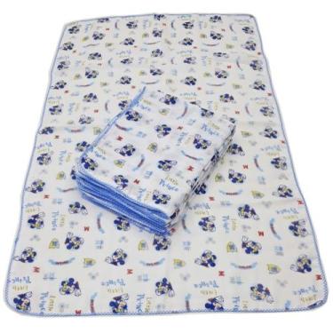Imagem de TOALHA FRALDA BEBÊ DISNEY 70CM x 110CM COM CROCHÊ OVERLOCADO - Dugu, M