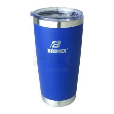Imagem de Copo Térmico com Tampa Brimex Inox 600ml Chopp, Cerveja ou Café Várias