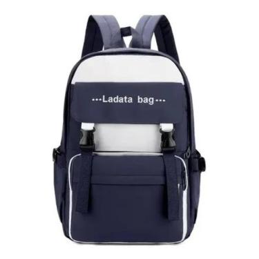 Imagem de Mochila De Costas Juvenil Menina Menino Moderna Escolar - Latada, Azul
