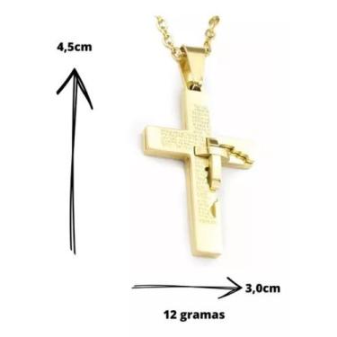 Imagem de Pingente Grande De Cruz Crucifixo Folheado Variados D19 - Style Store,