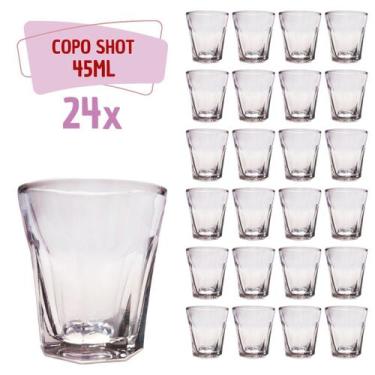 Imagem de Conjunto 24 Copos Shot Vidro Tequila Cachaça Dose 45ml Bar - TODO DIA,