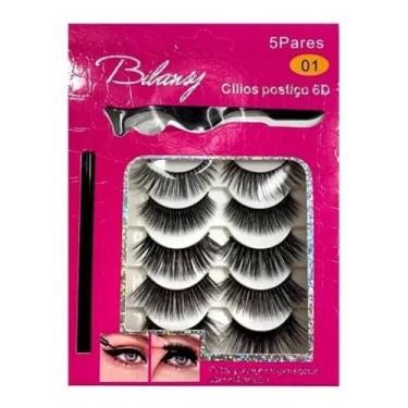 Imagem de Cílios Postiços Magnéticos 6d- 5 Pares- Bilansy Kit