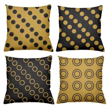 Imagem de Kit 4 Almofadas Cheias Decorativas 40 x 40 Bolinhas - Deluzz