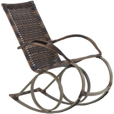 Imagem de Cadeira Poltrona Área Varanda Junco Fibra Sintética Trama, Argila