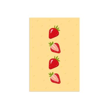 Imagem de Placa Decorativa MDF Frutas Coloridas Morangos 20x30cm - Quartinhos
