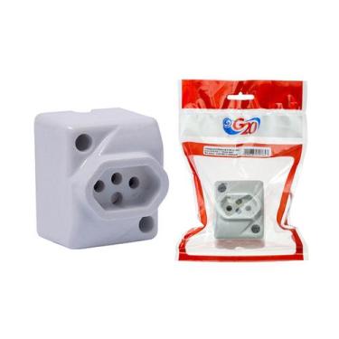Imagem de Tomada De Sobrepor De Porcelana Plugue Padrão ABNT 25a - G20