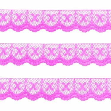 Imagem de Renda de Nylon Najar 1,0cm 900/2 Rolo com 50 Metros, Rosa Flamingo 84