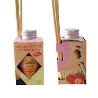 Imagem de 1 Aromatizador Ambiente de Morango com Champanhe 100ml Difusor Vareta 