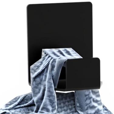 Imagem de Gancho De Parede Preto Cabide Para Toalhas Com Adesivo SF.DF - ShopFor