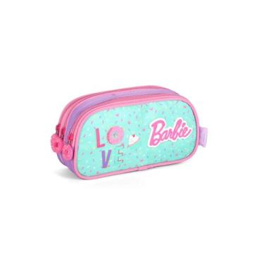 Imagem de Estojo Escolar Triplo Barbie 3 Divisórias Original Luxcel