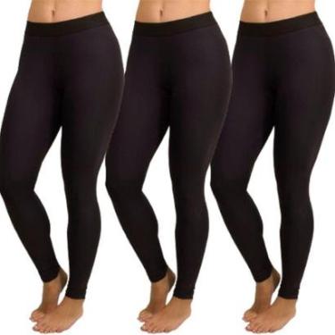 Imagem de KIT 3 Calça Térmica Proteção UV Bella Fiore Adulto Segunda Pele Ciclista Moda Fitness Feminina-Feminino