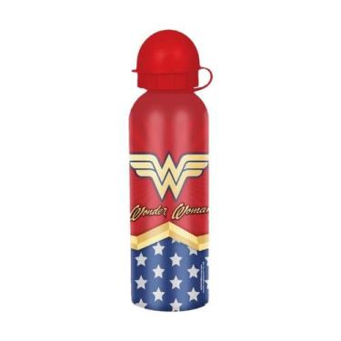 Imagem de Garrafa Aço Mulher Maravilha Wonder Woman Vermelha Original, Vermelho