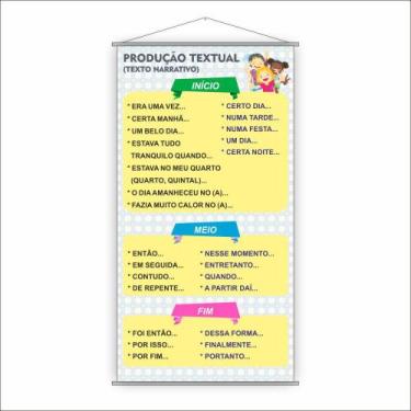 Imagem de Banner Pedagógico Produção Textual Texto Narrativo 80X50Cm - Plimshop