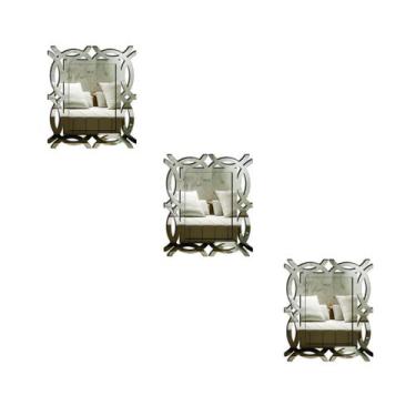 Imagem de Kit 3 Espelhos Decorativos venezianos  Pegui 32x27 3871 - CREATUS, pra