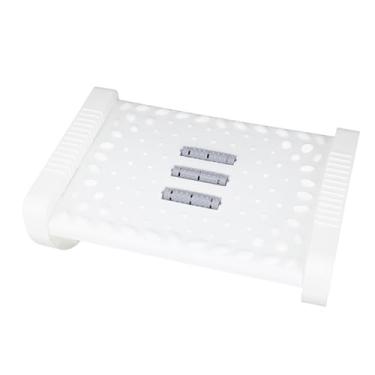 Imagem de Banco de Alimentação para Pés, Melhora a Eficiência do trabalho. Apoio para Os Pés Sólido e ergonômico. Versátil Com rodas. Mensagem para o escritório. (Branco)