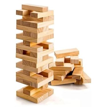 Imagem de *Torre Divertida - Jogo de Blocos em MDF com 54 Peças para Diversão em Família! *